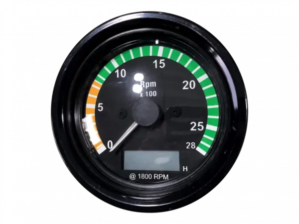 Tratômetro horímetro digital motor maxion 2800 RPM 12V 80mm