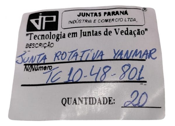 junta tampa do eixo porta facas Rotativa yanmar TC1048801 - Image 2