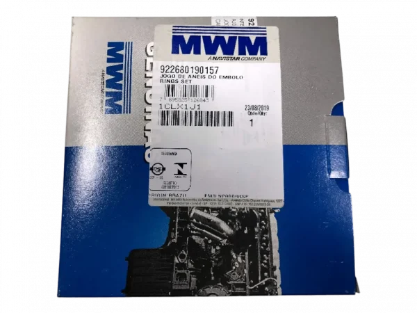 Jogo anel segmento pistão motor MWM D226 4 canaleta standard original 922680190157