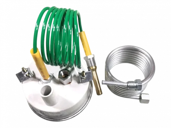 Manômetro indicador pressão óleo temperatura água valmet c/cano 98001 - Image 2