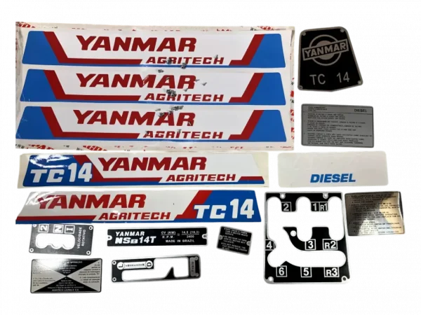 Jogo adesivo decalque trator yanmar TC14 SUPER TC1490200